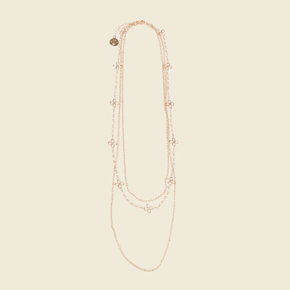 Collier multirangs couleur or femme