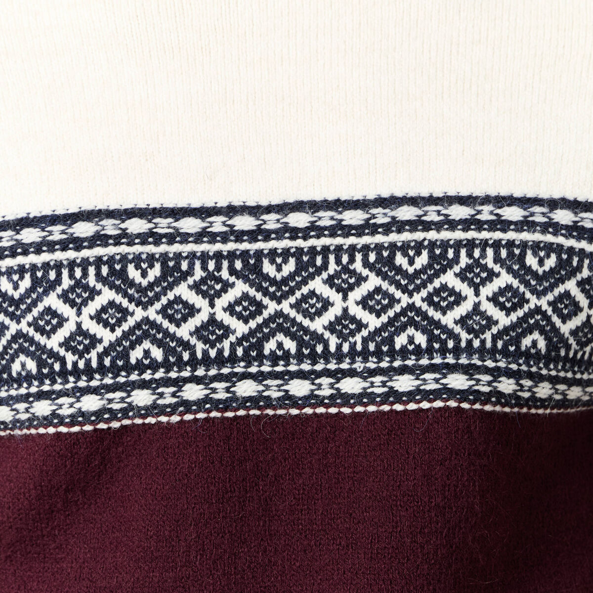 Pull manches longues prune homme