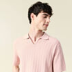Polo manches courtes rose pastel homme