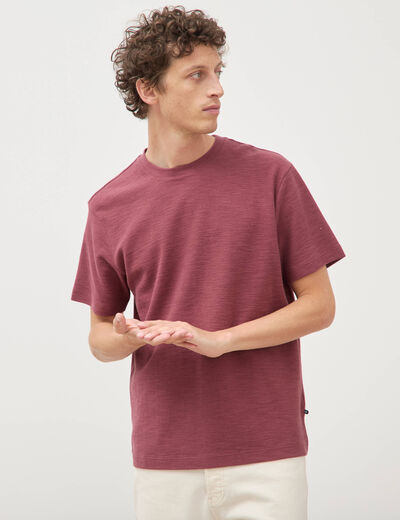 T-shirt manches courtes vieux rose homme