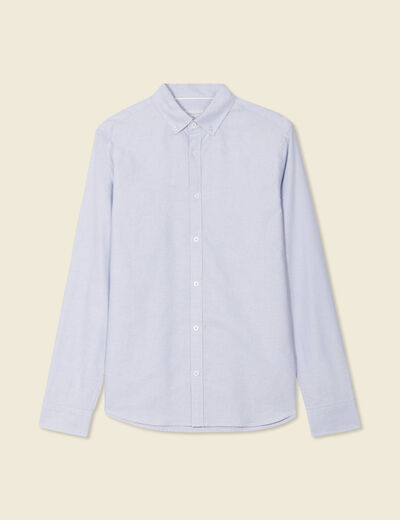 Chemise manches longues bleu clair homme