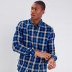 Chemise manches longues bleu marine homme