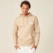 Sweat &agrave; capuche beige homme
