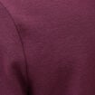 Polo droit manches longues en coton prune homme
