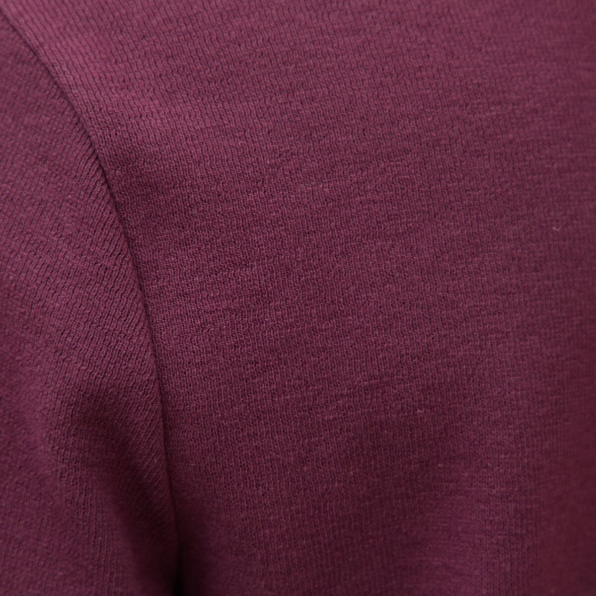 Polo droit manches longues en coton prune homme