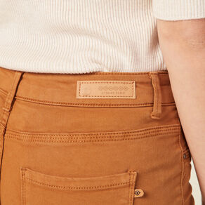 Pantalon slim marron femme