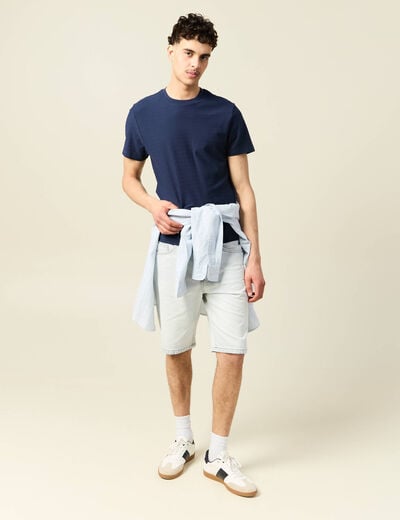 T-shirt manches courtes bleu marine homme