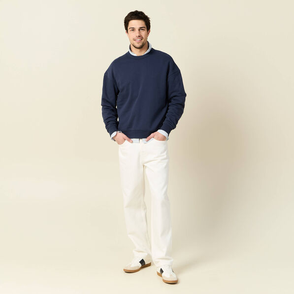 Sweat manches longues bleu marine homme