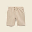 Bermuda droit &eacute;lastiqu&eacute; beige homme