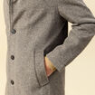 Manteau droit long col classique beige homme