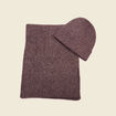 Ensemble écharpe et bonnet gris foncé homme