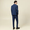 Blazer manches longues col tailleur bleu marine homme