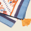 Foulard à pampilles ecru femme