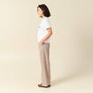 T-shirt oversize col rond en coton blanc femme