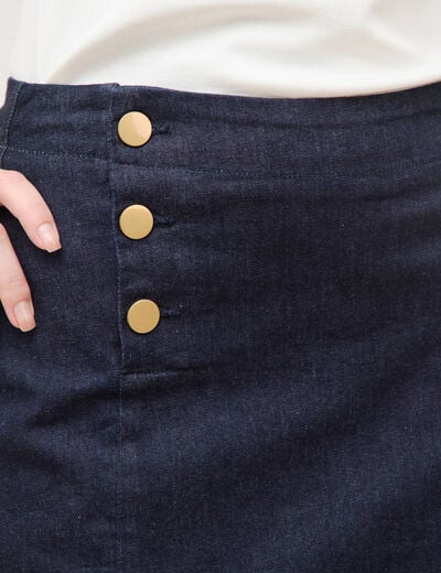 Jupe en jeans denim brut femme
