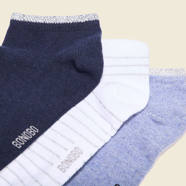 Lot 3 paires chaussettes bleu femme