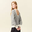 Pull manches longues gris clair femme
