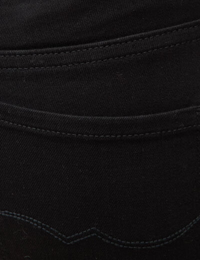 Jeans bootcut taille haute denim noir femme