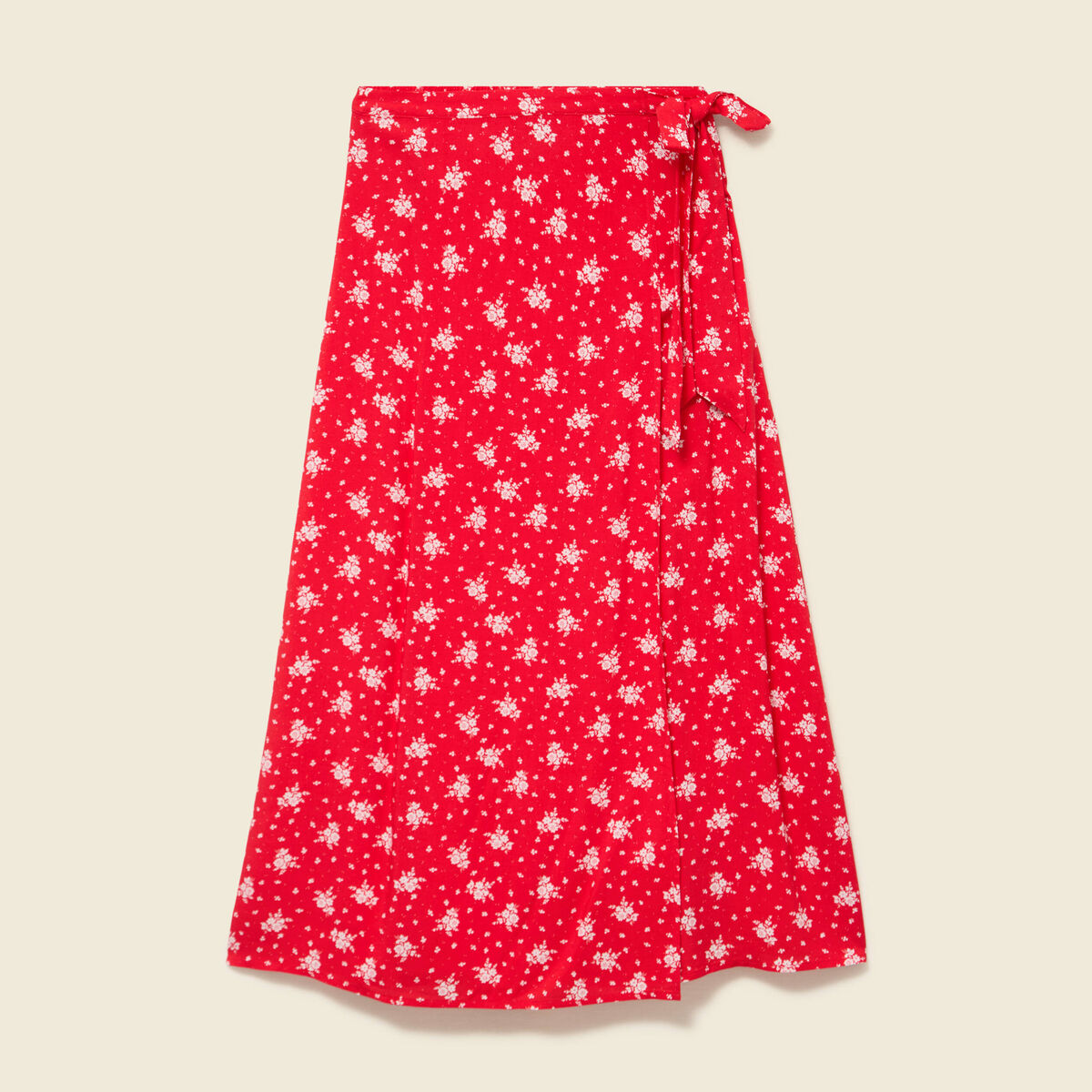 Jupe fluide rouge femme