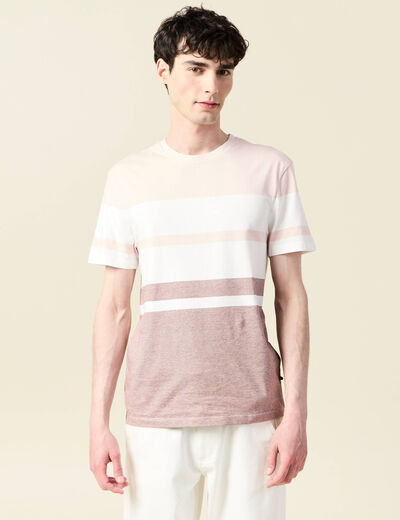 T-shirt manches courtes rose pastel homme