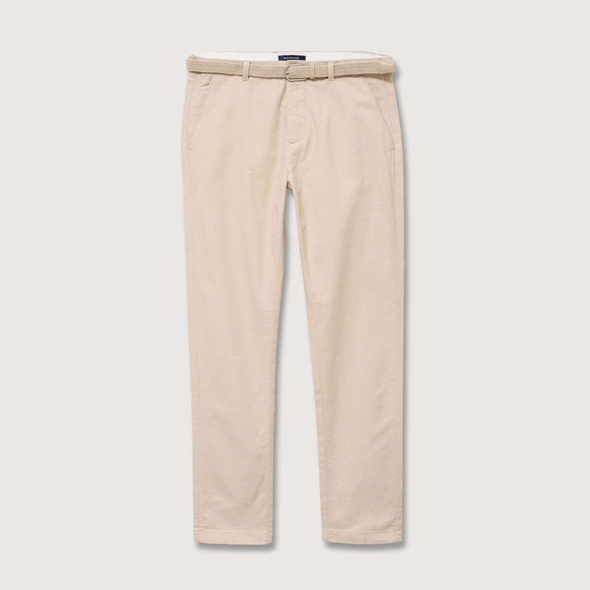 Pantalon chino avec ceinture sable homme