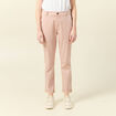 Pantalon chino cigarette rose clair femme