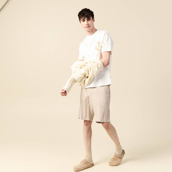 T-shirt manches courtes ecru homme