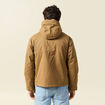 Parka droite courte &agrave; capuche beige homme