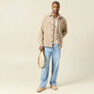 Polo manches longues sable homme