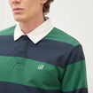 Polo manches longues broderie bleu marine homme