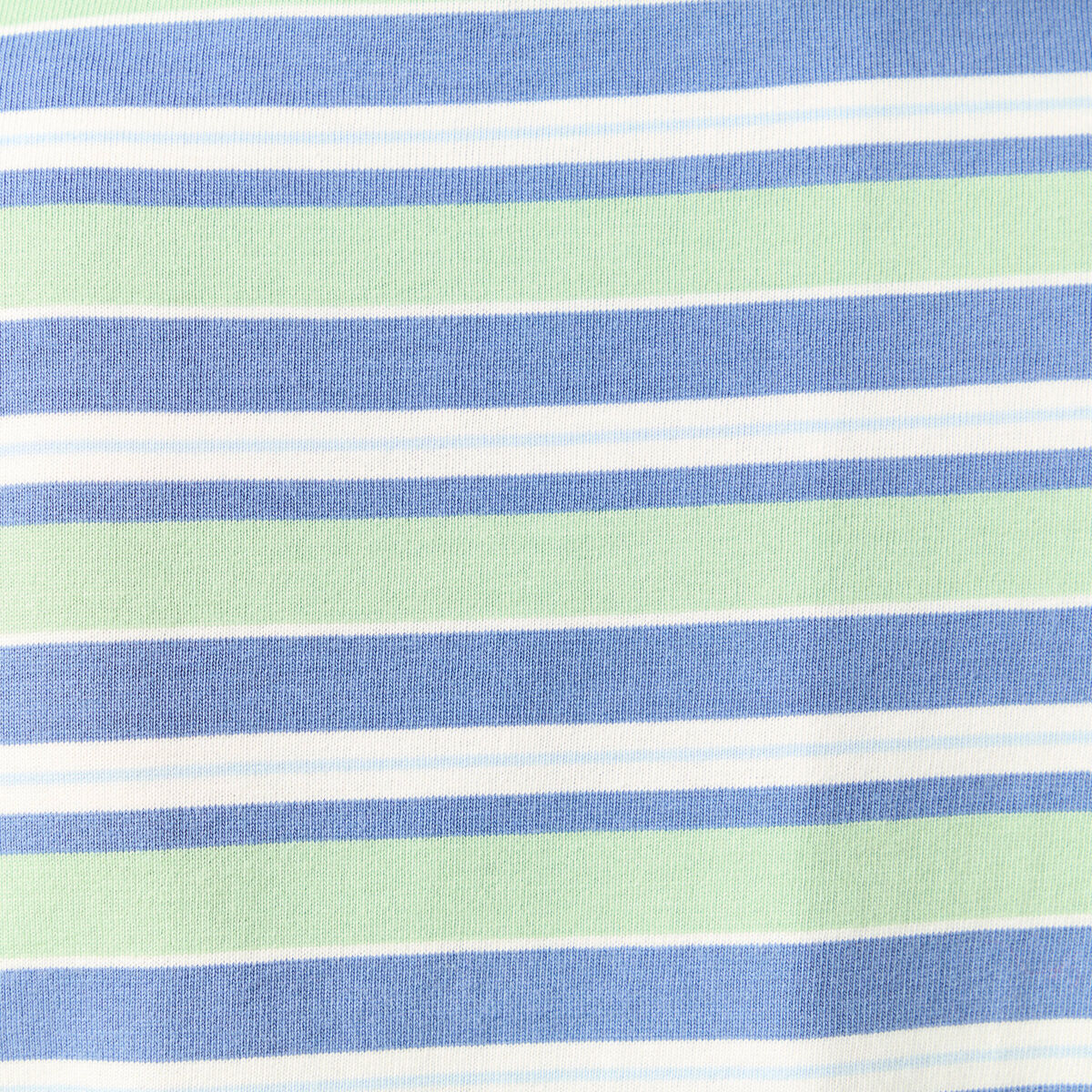 T-shirt ray&eacute; col rond manches longues vert menthe femme