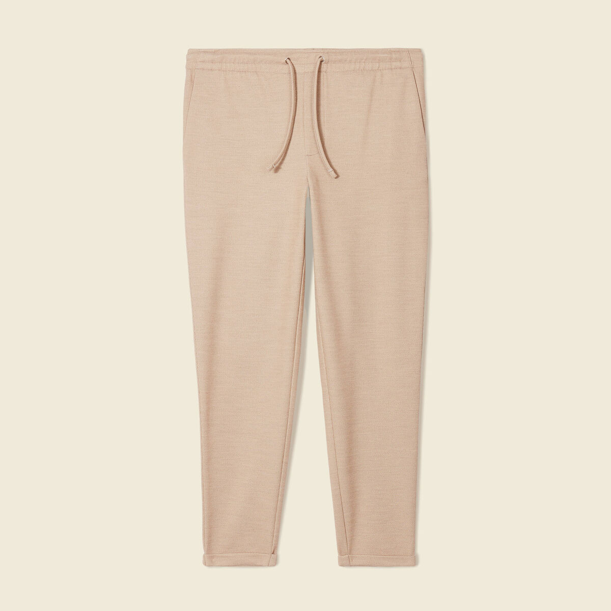 Pantalon chino jogger beige homme