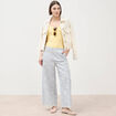 Pantalon loose taille standard bleu clair femme