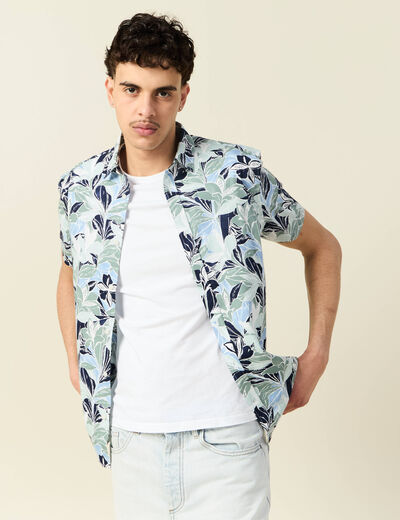 Chemise manches courtes multicolore homme