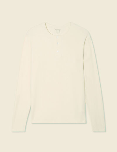 T-shirt manches longues ecru homme