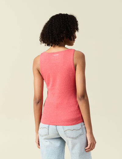 Débardeur femme uni col arrondi Instinct rouge femme