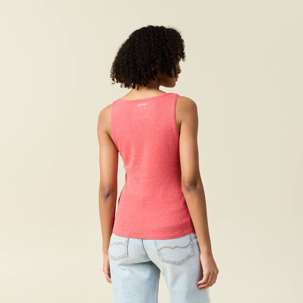 Débardeur femme uni col arrondi Instinct rouge femme
