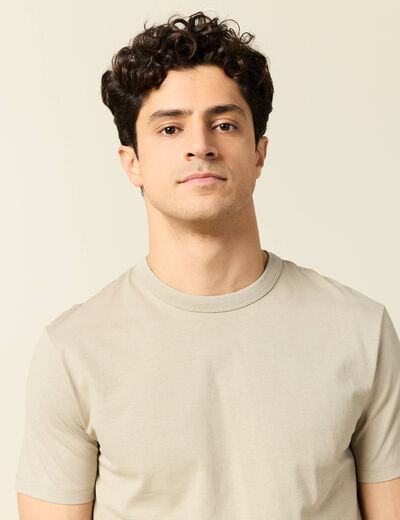 T-shirt éco-responsable beige homme