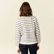 Pull manches longues ajouré ecru femme