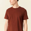 T-shirt éco-responsable marron cognac homme