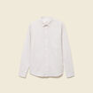 Chemise en coton manches longues beige homme