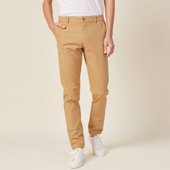pantalon slim instinct chino beige homme Pantalon slim Instinct chino beige homme
