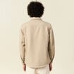 Surchemise boutonn&eacute;e beige homme