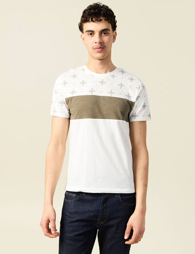 T-shirt manches courtes vert kaki homme