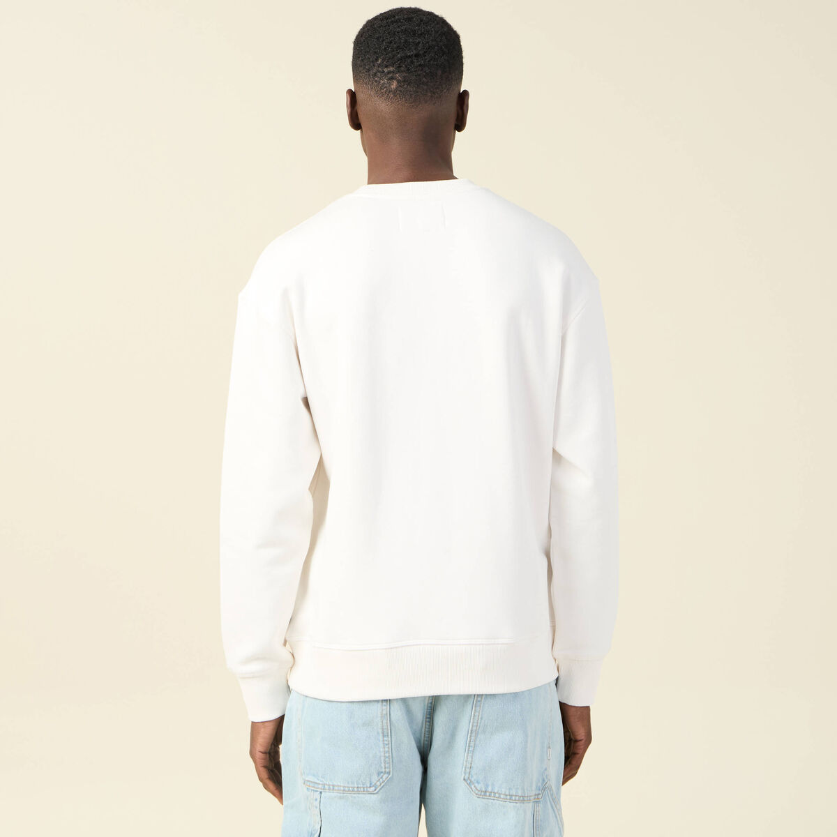 Sweat éco-responsable ecru homme