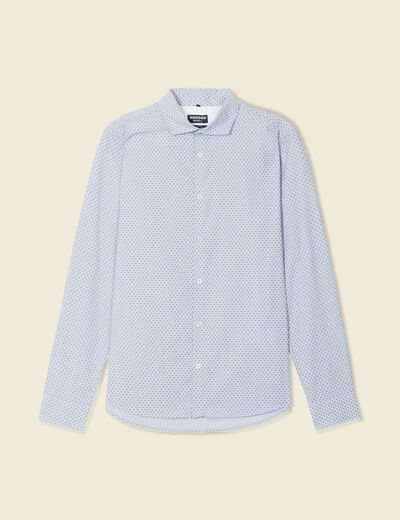 Chemise manches longues bleu homme