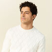 Pull manches longues blanc homme