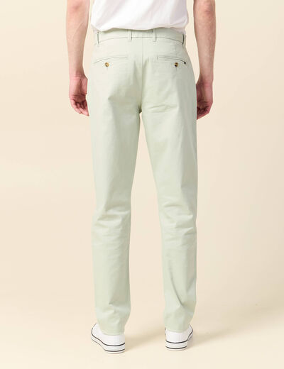 Pantalon slim Instinct chino vert clair homme