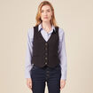 Veston boutonn&eacute; noir femme