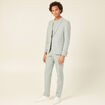 Veste blazer boutonnée bleu gris homme